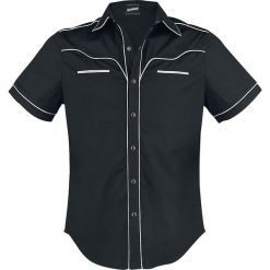 Banned Alternative Plain Trim Workershirt czarny/biały. Czarne koszule męskie marki Banned Alternative, s, bez wzorów, z dekoltem na plecach, z krótkim rękawem. Za 164,90 zł.