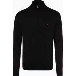 Tommy Hilfiger - Kardigan męski z dodatkiem jedwabiu, czarny. Czarne kardigany męskie marki TOMMY HILFIGER, xxl, z aplikacjami, z jedwabiu. Za 539,95 zł.