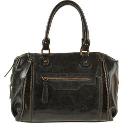 Torebki klasyczne damskie: Skórzana torebka w kolorze ciemnozielonym – 36 x 27 x 11 cm