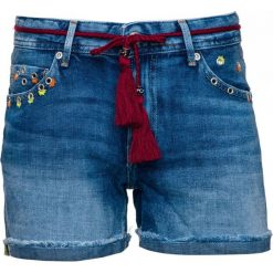 Pepe Jeans szorty damskie Thrasher Sparks 26 niebieskie. Niebieskie szorty damskie Pepe Jeans, bez wzorów, z jeansu. Za 359,00 zł.