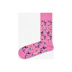 Happy Socks Flamingo Skarpetki Różowy. Różowe skarpetki męskie Happy Socks, bez wzorów, z elastanu. Za 51,95 zł.
