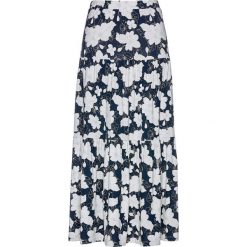 Spódnica maxi bonprix ciemnoniebiesko-matowy srebrny - biały. Niebieskie spódniczki damskie bonprix, bez wzorów, maxi. Za 99,99 zł.