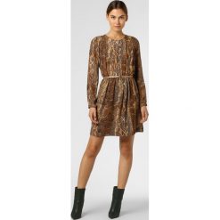 Liu Jo Collection - Sukienka damska, beżowy. Brązowe sukienki damskie Liu Jo Collection, w paski, ze skóry, bez kołnierzyka, bez rękawów. Za 449,95 zł.