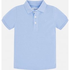Mayoral - Polo dziecięce 92-134 cm. Niebieskie t-shirty chłopięce Mayoral, bez wzorów, z bawełny, z krótkim rękawem. W wyprzedaży za 34,90 zł.