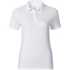Topy sportowe damskie: Odlo Damska koszulka tech. Polo s/s CARDADA biała r. S (222201)