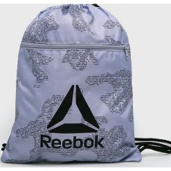 Reebok - Plecak. Szare plecaki damskie Reebok, z nadrukiem, z poliesteru. W wyprzedaży za 49,90 zł.