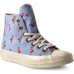Trampki CONVERSE - Ctas 70 Hi 160479C Blue Chill/Pale Coral/Egret. Niebieskie półbuty damskie Converse, bez wzorów, z gumy, bez zapięcia. W wyprzedaży za 269,00 zł.
