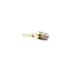 Colare Cylinder Ametystu złoto. Fioletowe naszyjniki damskie Brazi druse jewelry, na co dzień, z ametystem, srebrne. Za 170,00 zł.