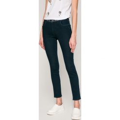 Trussardi Jeans - Jeansy 206. Niebieskie jeansy damskie rurki marki Trussardi Jeans, z haftami, z bawełny. W wyprzedaży za 579,90 zł.