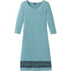 Koszula nocna bonprix niebieski mineralny - szary z nadrukiem. Niebieskie koszule nocne damskie marki bonprix, z nadrukiem, bez rękawów. Za 24,99 zł.