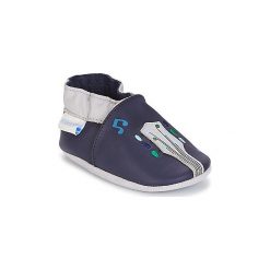 Kapcie niemowlęce Dziecko Robeez MUSIC STYLE. Niebieskie buciki niemowlęce marki Robeez, bez zapięcia. Za 119,20 zł.