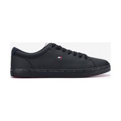 Tommy Hilfiger Tenisówki Czarny. Czarne trampki męskie TOMMY HILFIGER, bez wzorów, ze skóry, bez zapięcia. Za 426,95 zł.