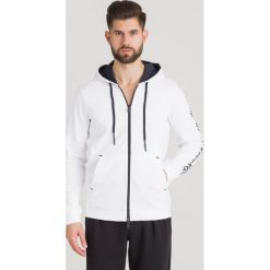 BLUZA Armani Exchange. Białe bluzy męskie Armani Exchange, s, bez wzorów, z materiału, z kapturem, bez rękawów, z kapturem. Za 426,30 zł.