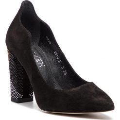 Półbuty ANN MEX - 0033-1 01W Czarny. Czarne półbuty damskie Ann Mex, z aplikacjami, ze skóry, eleganckie, bez obcasa, na obcasie, bez zapięcia. W wyprzedaży za 189,00 zł.