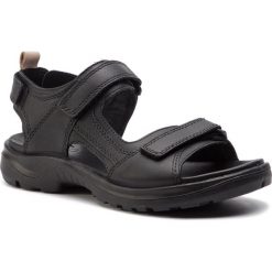Sandały ECCO - Offroad 82210350263 Black/Powder. Czarne klapki damskie ecco, bez wzorów, ze skóry, sportowe, bez obcasa, bez zapięcia, outdoorowe. W wyprzedaży za 409,00 zł.