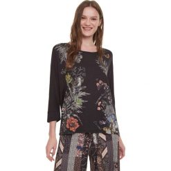 Desigual Keila Koszulka Czarny. Czarne koszulki damskie Desigual, l, z haftami, z wiskozy, bez kołnierzyka. Za 274,95 zł.