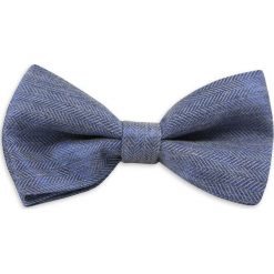 Niebieska Mucha w Jodełkę - Alties MUALTS0003. Niebieskie muszki męskie Alties, na imprezę, w paski, eleganckie. Za 39,00 zł.