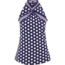 MICHAEL Michael Kors ELEV TWIST Top true navy/ white. Niebieskie bluzki damskie marki MICHAEL Michael Kors, xl, z elastanu. Za 529,00 zł.