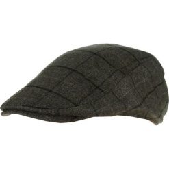 Brązowy Męski Kaszkiet, Jesienno-Zimowy w Kratę, Ocieplany CPAPJNSKASZKIET553. Pomarańczowe czapki męskie Pako Jeans, na zimę, bez wzorów, z materiału. Za 40,00 zł.