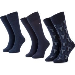 Zestaw 3 par wysokich skarpet unisex TOMMY HILFIGER - 492002001 Dark Navy 322. Czerwone skarpetki męskie TOMMY HILFIGER, bez wzorów, z elastanu. Za 89,99 zł.