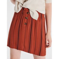 Spódnica mini z guzikami - Brązowy. Pomarańczowe spódniczki damskie Cropp, s, bez wzorów, mini. Za 59,99 zł.