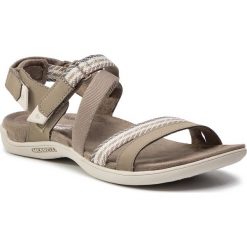 Sandały MERRELL - District Mendi Backstrap J97304 Brindle. Pomarańczowe klapki damskie Merrell, bez wzorów, ze skóry ekologicznej, bez obcasa. W wyprzedaży za 219,00 zł.