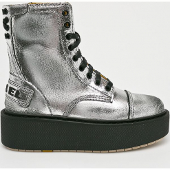 Diesel - Buty. Szare buty sportowe damskie Diesel, z gumy. Za 1339,00 zł.