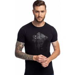 T-shirt BIAGIO TSCS000071. Czarne t-shirty męskie Giacomo Conti, m, z nadrukiem, z bawełny, bez kołnierzyka. Za 99,00 zł.