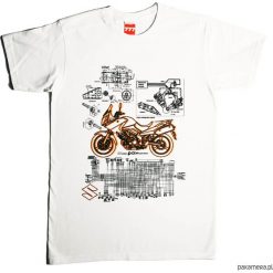 Koszulka SUZUKI DL 650 V-STROM tshirt. Szare koszulki męskie Pakamera, m, bez wzorów, bez kołnierzyka, bez rękawów. Za 77,00 zł.