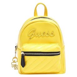 Guess Damski Plecak Factory Women`S Feliz Logo Convertible Mini Backpack Yellow. Żółte plecaki damskie marki Guess, z aplikacjami. Za 619,00 zł.