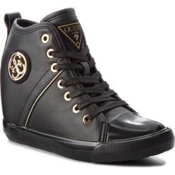 Sneakersy GUESS - FLJLY3 ELE12 BLACK. Czarne sneakersy damskie marki Guess, ze skóry ekologicznej. Za 529,00 zł.