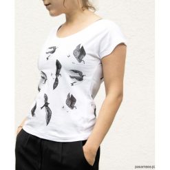 T-shirt jASKÓŁKI. Szare t-shirty damskie Pakamera, z bawełny. Za 99,00 zł.