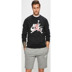 Jordan - Bluza. Czarne bluzy męskie Jordan, m, z nadrukiem, z bawełny, z okrągłym kołnierzem, bez rękawów, bez kaptura. W wyprzedaży za 199,90 zł.