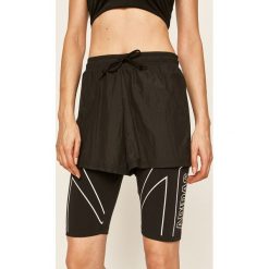 Adidas Performance - Szorty. Czarne spodenki sportowe damskie adidas Performance, s, z nadrukiem, z elastanu, sportowe. Za 199,90 zł.