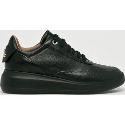 Geox - Buty. Czarne buty sportowe damskie Geox, bez wzorów, ze skóry, sportowe. W wyprzedaży za 359,90 zł.