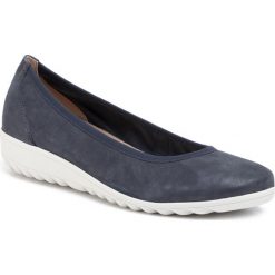 Baleriny CAPRICE - 9-22161-24 Navy Pearl 805. Niebieskie baleriny damskie Caprice, bez wzorów, z zamszu, bez obcasa, bez zapięcia. Za 199,90 zł.