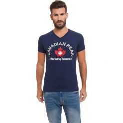 T-shirt w kolorze granatowym. Niebieskie t-shirty męskie Lonsdale, Kangol, m, z nadrukiem, z bawełny, bez kołnierzyka. W wyprzedaży za 39,95 zł.