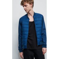Bluza z pikowaną wstawką - Niebieski. Niebieskie bluzy męskie Reserved, s, bez wzorów, bez kołnierzyka, bez rękawów, bez kaptura. Za 139,99 zł.