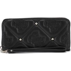 Guess Shanina Large Portfel Czarny. Czarne portfele damskie Guess, z aplikacjami, z materiału. Za 240,95 zł.