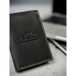 Portfel męski skórzany RFID Always Wild D1072 czarny. Czarne portfele męskie ALWAYS WILD, bez wzorów. Za 49,99 zł.