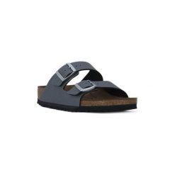 Klapki Birkenstock ARIZONA METALLIC. Szare klapki damskie Birkenstock, bez wzorów, bez obcasa. Za 311,70 zł.