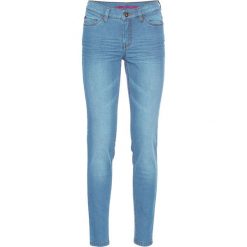 Dżinsy Super SKINNY, krótsze nogawki bonprix niebieski bleached. Niebieskie jeansy damskie bonprix, z jeansu. Za 59,99 zł.