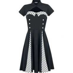 Belsira Vintage-Kleid mit Bolero Sukienka czarny/biały. Czarne sukienki damskie marki Belsira, s, bez wzorów, vintage, ze stójką, bez rękawów. Za 304,90 zł.