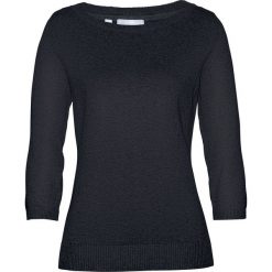 Sweter bonprix czarny. Czarne swetry damskie bonprix, bez wzorów, bez rękawów, bez kaptura. Za 54,99 zł.