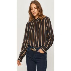 Marc O'Polo - Bluzka. Niebieskie bluzki damskie Marc O'Polo, bez wzorów, z wiskozy, eleganckie, polo, z długim rękawem. W wyprzedaży za 339,90 zł.