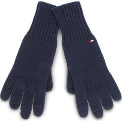 Rękawiczki Damskie TOMMY HILFIGER - Soft Knit Gloves AW0AW05965 413. Niebieskie rękawiczki damskie TOMMY HILFIGER, bez wzorów, z bawełny. W wyprzedaży za 139,00 zł.