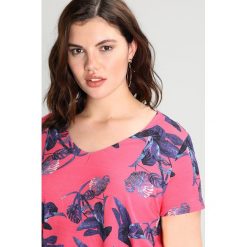 T-shirty damskie: ADIA 1/2 SLEEVES V NECK WITH FLOWER Tshirt z nadrukiem pink hibiscus