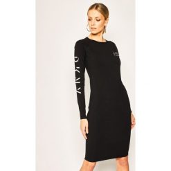 Sukienka dzianinowa DKNY Sport DP9D4190. Czarne sukienki damskie DKNY Sport, xs, bez wzorów, z elastanu, sportowe, bez kołnierzyka, bez rękawów, sportowe. W wyprzedaży za 279,00 zł.