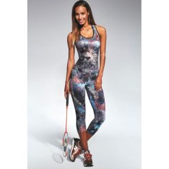 Damskie legginsy sportowe 3/4 Fusion. Spodnie damskie Basbleu, bez wzorów, ze skóry, na fitness i siłownię. Za 71,99 zł.