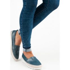 Tomsy damskie: FILIPPO wsuwane espadryle ze skóry niebieskie